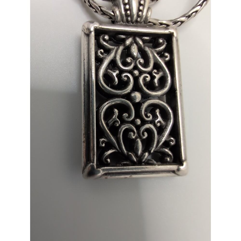 Brighton Rectangular Scroll Pendant Necklace 18 I… - image 5